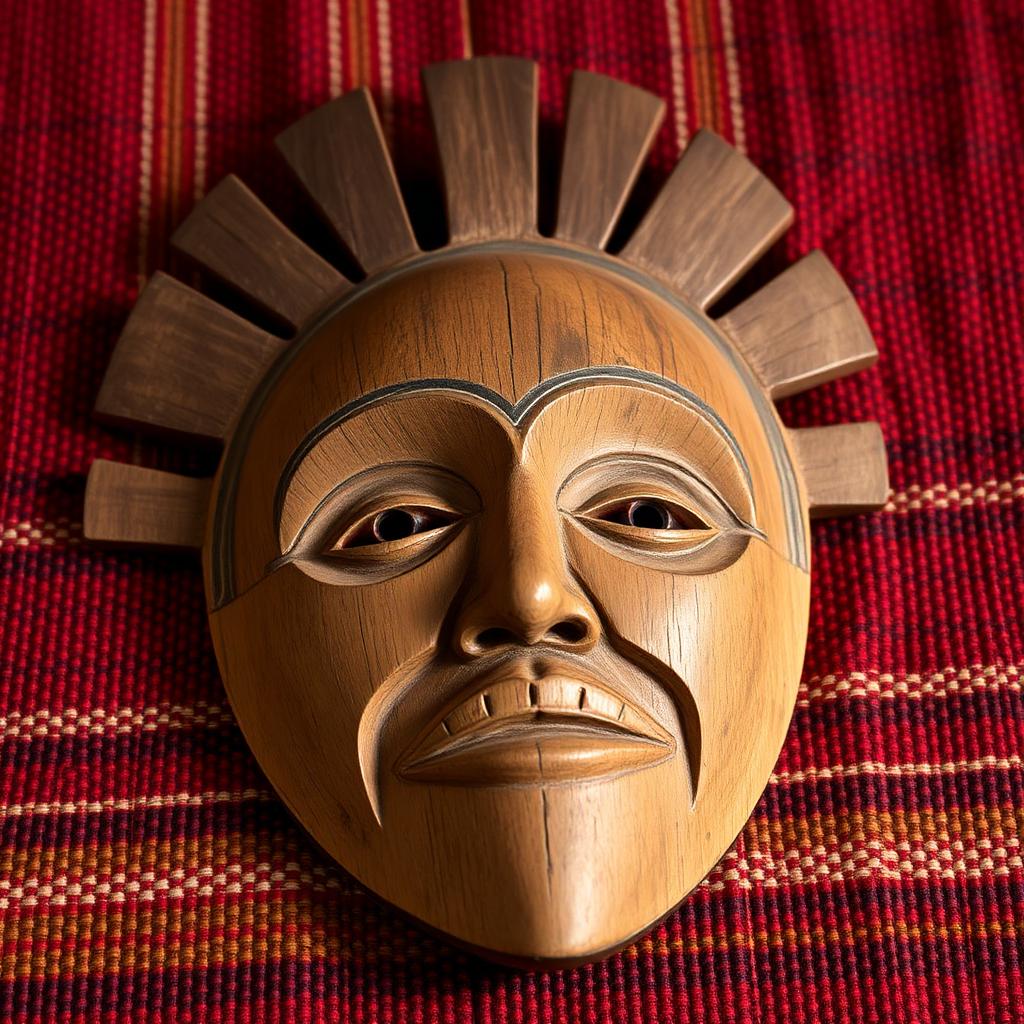 Máscara de Pascola tallada en madera